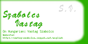 szabolcs vastag business card